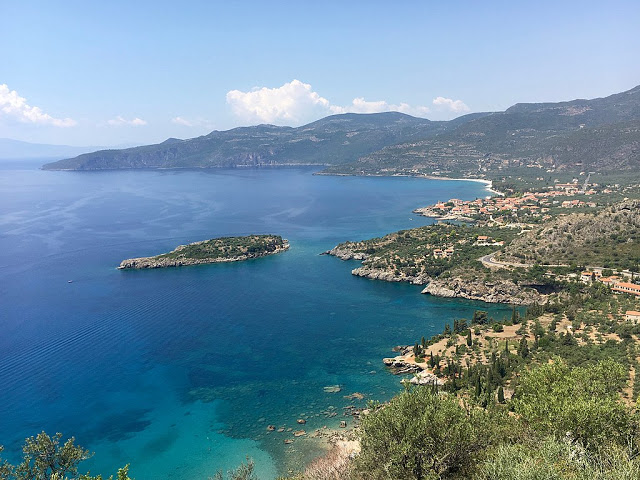 View of Kardamyli and surrounding areas - Mani - Peloponnese